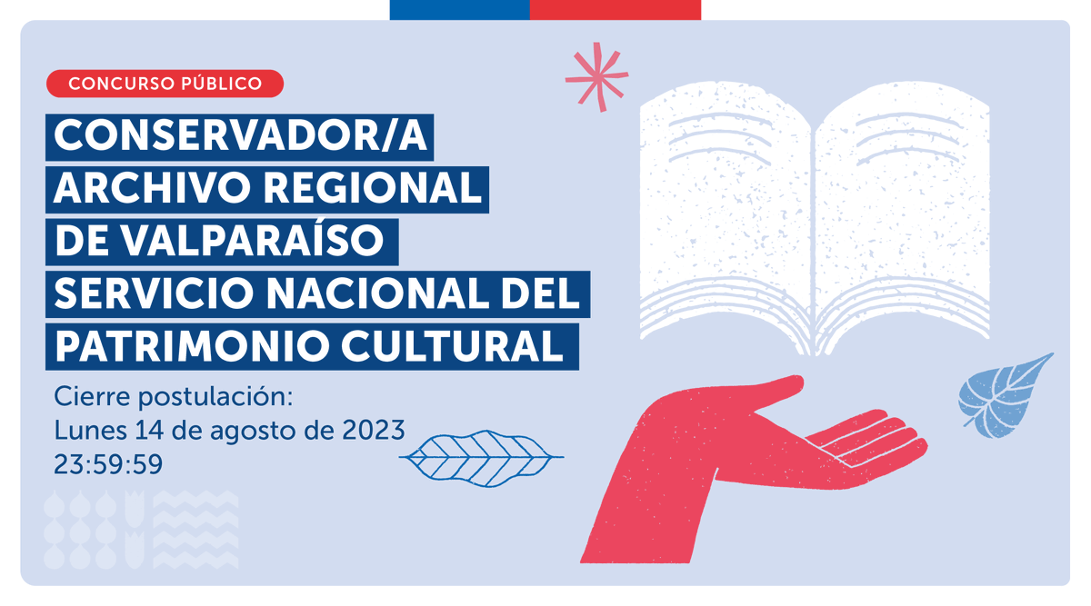 MusYerbasBuenas's tweet photo. Servicio Nacional del Patrimonio Cultural busca Conservador(a) Archivo Regional para la Región de Valparaíso. Bases en:

https://t.co/yhmClBeHys https://t.co/nHOtCjPG7e