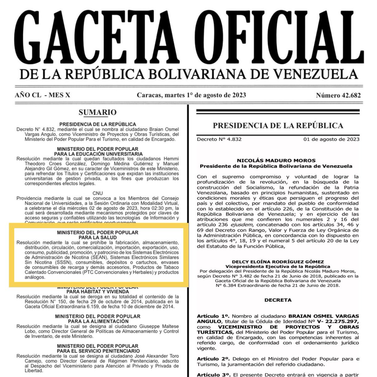 Atendiendo al llamado de nuestro presidente <a href="/NicolasMaduro/">Nicolás Maduro</a> fortalecimos las medidas de protección la #Salud de nuestro pueblo frente a los “vapers” #JuntosPorCadaLatido❤️ 

<a href="/MinSaludVE/">MPPSalud</a> <a href="/Somosivss/">Instituto Venezolano de los Seguros Sociales</a> <a href="/ConCiliaFlores/">Cilia Flores</a> <a href="/Gabrielasjr/">Gabriela Jiménez</a> @ConMaduroMas_