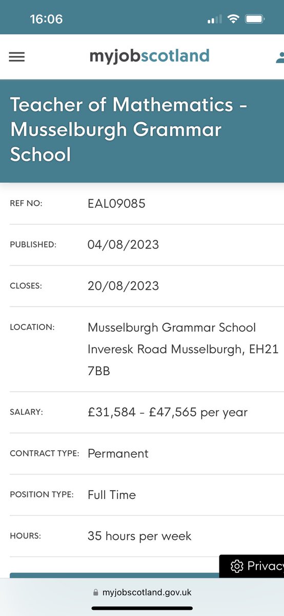 Exciting opportunity to join a vibrant creative school in our Maths team myjobscotland.gov.uk/councils/east-…