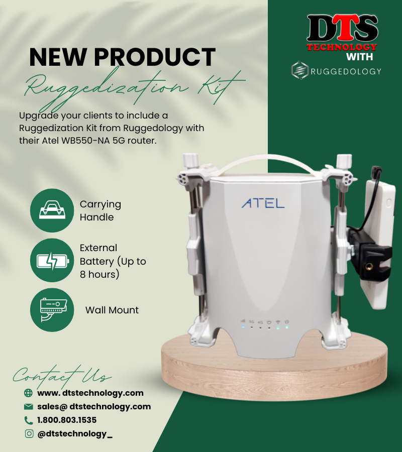 DTSTechnology_'s tweet image. Elevate your #Atel WB550-NA with the #Ruggedization Kit! 8+ hours of battery life, reinforced durability against tough conditions, and a mobility handle for easy carrying. Unleash the potential of your #Verizon Atel router and explore without limits!
#DTSTechnology