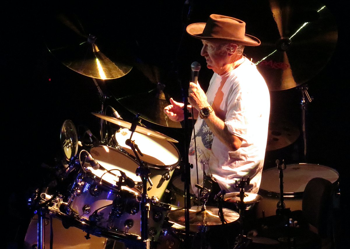 NMSOSOfficial's tweet photo. Here's Nick Mason during the recent Pompeii, Italy, concert as part of the Saucers' 2023 #TheEchoesTour. The hat is an unusual addition - but do you know the significance of it? https://t.co/n0AEBuRrW1