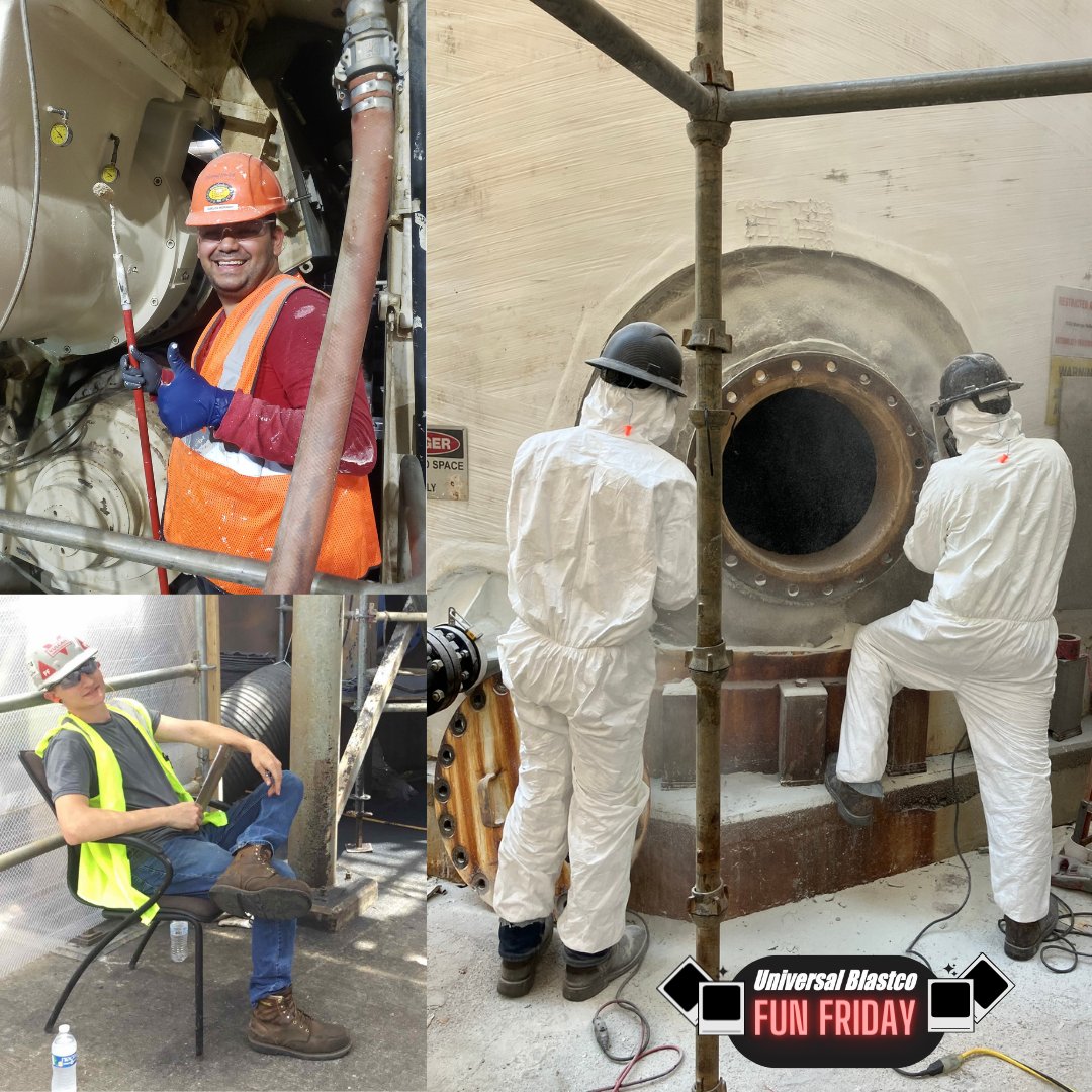 UniversalBlastc's tweet photo. We've recently wrapped up a few big projects and want to thank all of our employees for their hard work, talent and dedication. We are who we are because of our people. Happy Friday! #funphotofriday #universalblastco #jobsitepics #corrosionsolutions #employeeappreciation https://t.co/h1rZanTskj