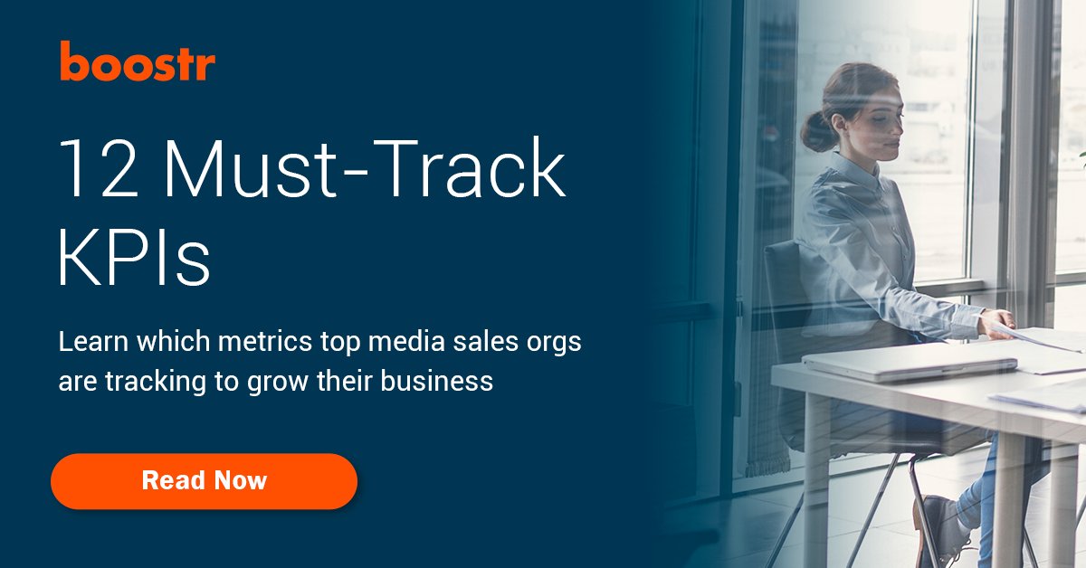 Maximize Success with Data-Driven Decisions! Media Sales Leaders: Learn how these 12 essential KPIs can transform your sales organization and drive remarkable growth. bit.ly/3Q9W3cL #MediaSalesKPIs #OptimizePerformance #DataDrivenDecisions #Boostr
