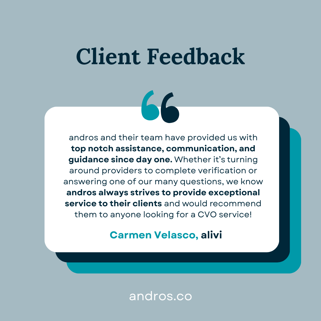 We've said it before, and we'll say it again. We put our clients first! We pride ourselves in our customer service. 
Thank you, Carmen!

#ClientsComeFirst #Testimonial #CVO #ProviderCredentialing #ProviderNetwork