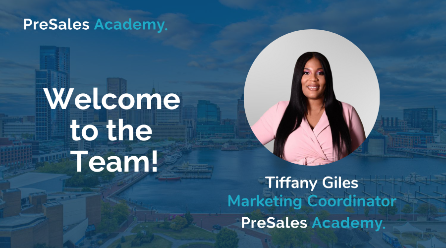 PreSalesAcademy's tweet photo. We are excited to welcome Tiffany Giles to the PreSales Academy (PreSales Collective) team as our new Marketing Coordinator!

Please join us in welcoming Tiffany to the PreSales community!

#welcome #marketing https://t.co/76wvwBG66F