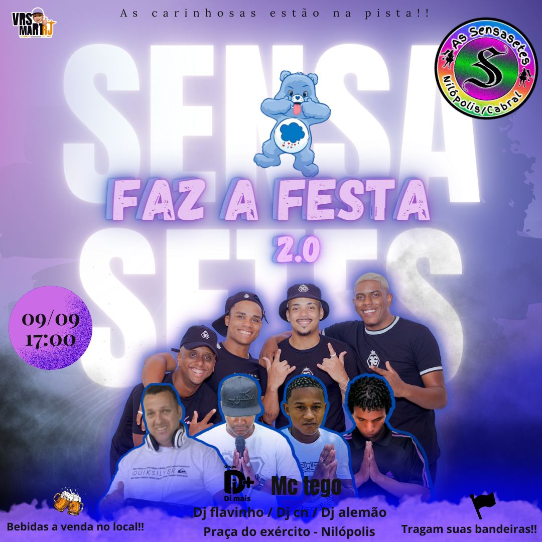 Foi dada a largada! Dia 9 de setembro todos os caminhos te levam para: AS SENSASETES FAZ A FESTA 2.0.🥳🍻

Todas as turmas estão convidadas, tragam suas bandeiras!🧸