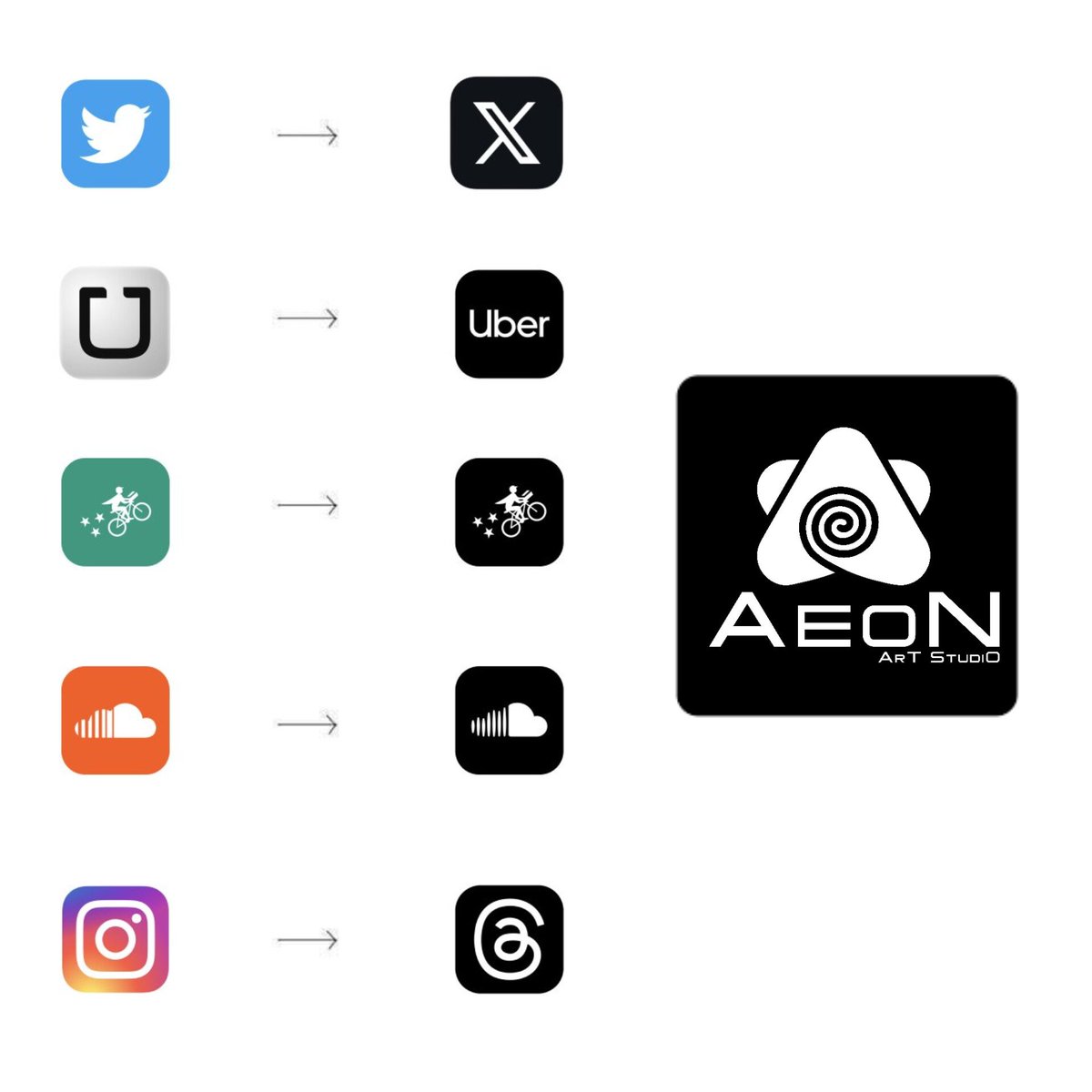 AeonArtStudio's tweet photo. Cuando las grandes marcas están
buscando cambiar sus logos más simples. Aeon Art Studio nació simple, sin colores y en blanco y negro.

Hola Aeonians. Aunque estemos cerrados e inactivos, no significa que no les tengamos presente. Si todo va bien podremos reabrir el próximo año. https://t.co/4fhAe9DmzO