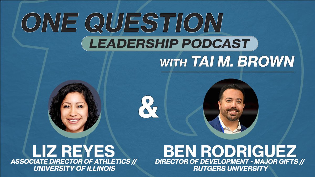 1QLeadership (@1qleadership) on Twitter photo Liz Reyes of <a href="/IlliniAthletics/">Illinois Athletics</a> and Ben Rodriguez of <a href="/RUAthletics/">Rutgers Scarlet Knights</a> share experiences and discuss establishing the Latino Association for Collegiate Athletics Administrators & Student Athletes (<a href="/LA_CAASA/">LA CAASA</a>).
Apple Podcasts: 1quest.co/lRbRApp
Spotify: 1quest.co/lRbRSp Liz Reyes of <a href="/IlliniAthletics/">Illinois Athletics</a> and Ben Rodriguez of <a href="/RUAthletics/">Rutgers Scarlet Knights</a> share experiences and discuss establishing the Latino Association for Collegiate Athletics Administrators & Student Athletes (<a href="/LA_CAASA/">LA CAASA</a>).
Apple Podcasts: 1quest.co/lRbRApp
Spotify: 1quest.co/lRbRSp