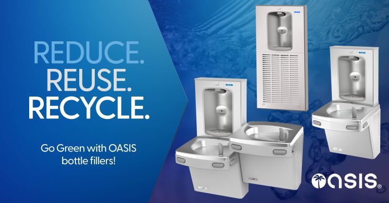 OASISIntl's tweet photo. This summer, beat the heat and carry a reusable water bottle to #reduce #reuse and #refill. OASIS bottle filling stations are a great way to stay hydrated and reduce plastic waste. Help make a difference #ChooseToReuse one sip at a time.

#ReduceReuseRefill #Sustainability #Water https://t.co/QIOx5Rx5wI