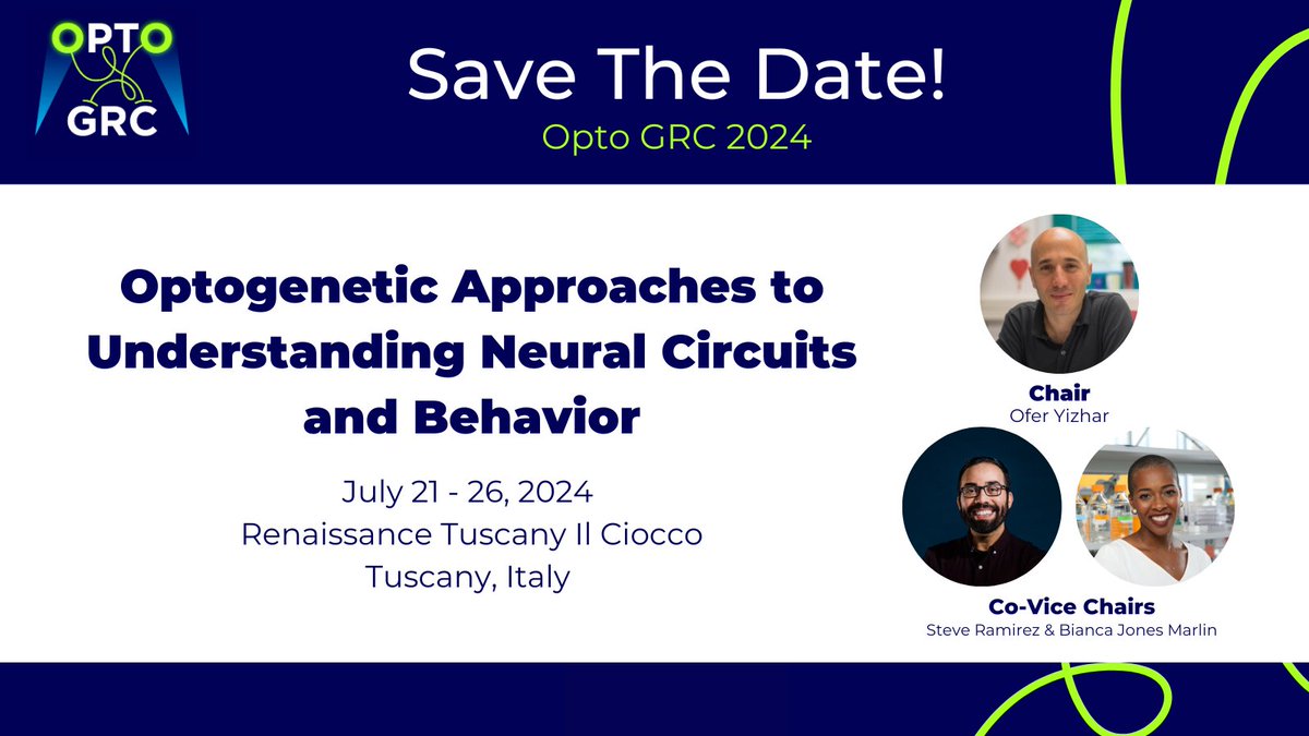 Mark your calendar now: the 2024 Optogenetics Gordon Research Conference will be held on July 21 - 26, 2024! 📅

Stay tuned for more info about the program &amp; speakers. We hope to see you in Tuscany!

grc.org/optogenetic-ap…