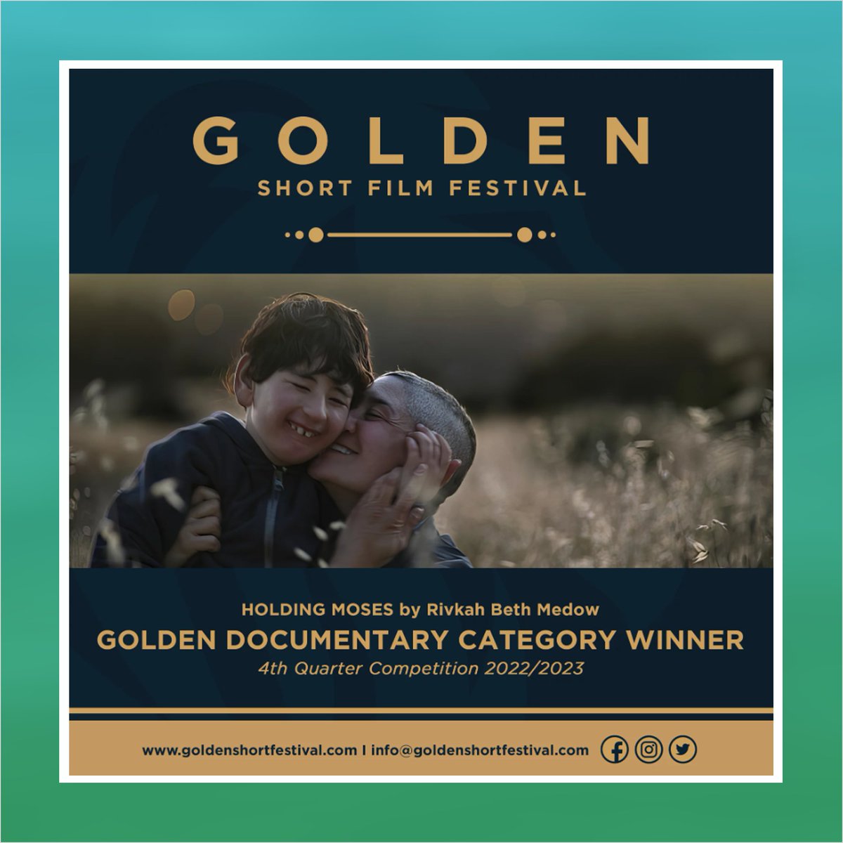 A win for HOLDING MOSES which picked up best doc at the Golden Short Film Festival! 🏆

Watch <a href="/HoldingMoses/">HoldingMoses</a> now, free via the <a href="/NewYorker/">The New Yorker</a>: 👉 bit.ly/WatchHoldingMo… 💚🎬

#goldenshortfestival #HoldingMoses #raredisease #documentary #motherhood #LGBTQ