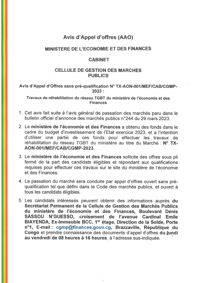 Ministère des finances 🇨🇬 tweet media
