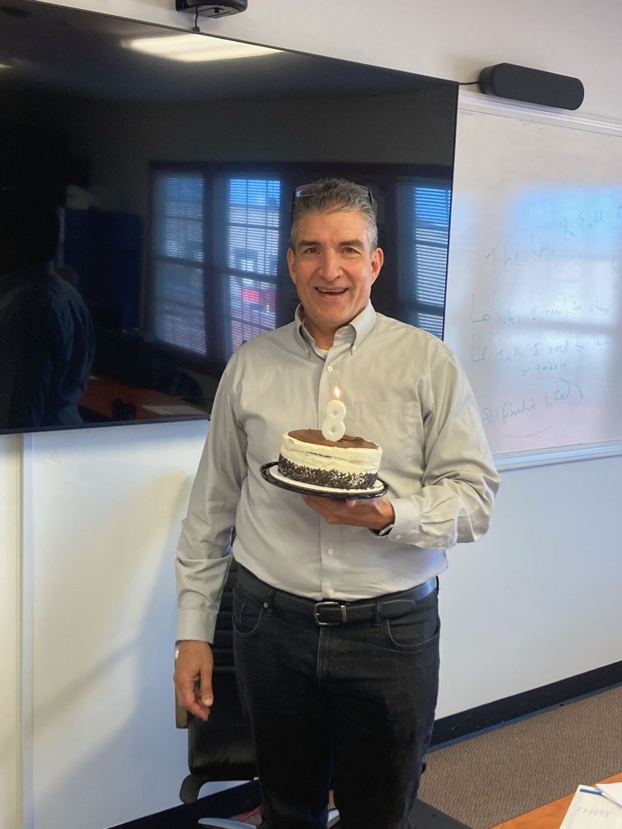 Yesterday we celebrated 8 years on #TruthAtWork staff for Dave Holly! We are grateful for all the ways Dave pours into our ministry and Chapter Presidents and for faithfully serving the business leaders in his Round Tables.