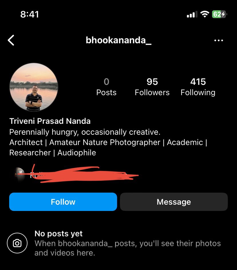 BhookaNanda's tweet photo. This is a fraud account impersonating me on Instagram. 
Do not respond to it. 
Please report this account.

I'm changing my DP on my account so that it is easier to spot the impersonating account. 
Kindly do not respond to messages from that account. https://t.co/iWl0RXQrRu