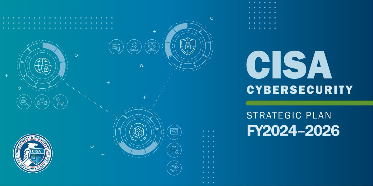 🚀Big outcomes start with a good strategy. Today we welcome @CISAgov's Cybersecurity Strategic Plan, which includes three pillars: - Goal 1: Address Immediate Threats - Goal 2: Harden the Terrain - Goal 3: Drive Security at Scale Learn more: go.dhs.gov/oop