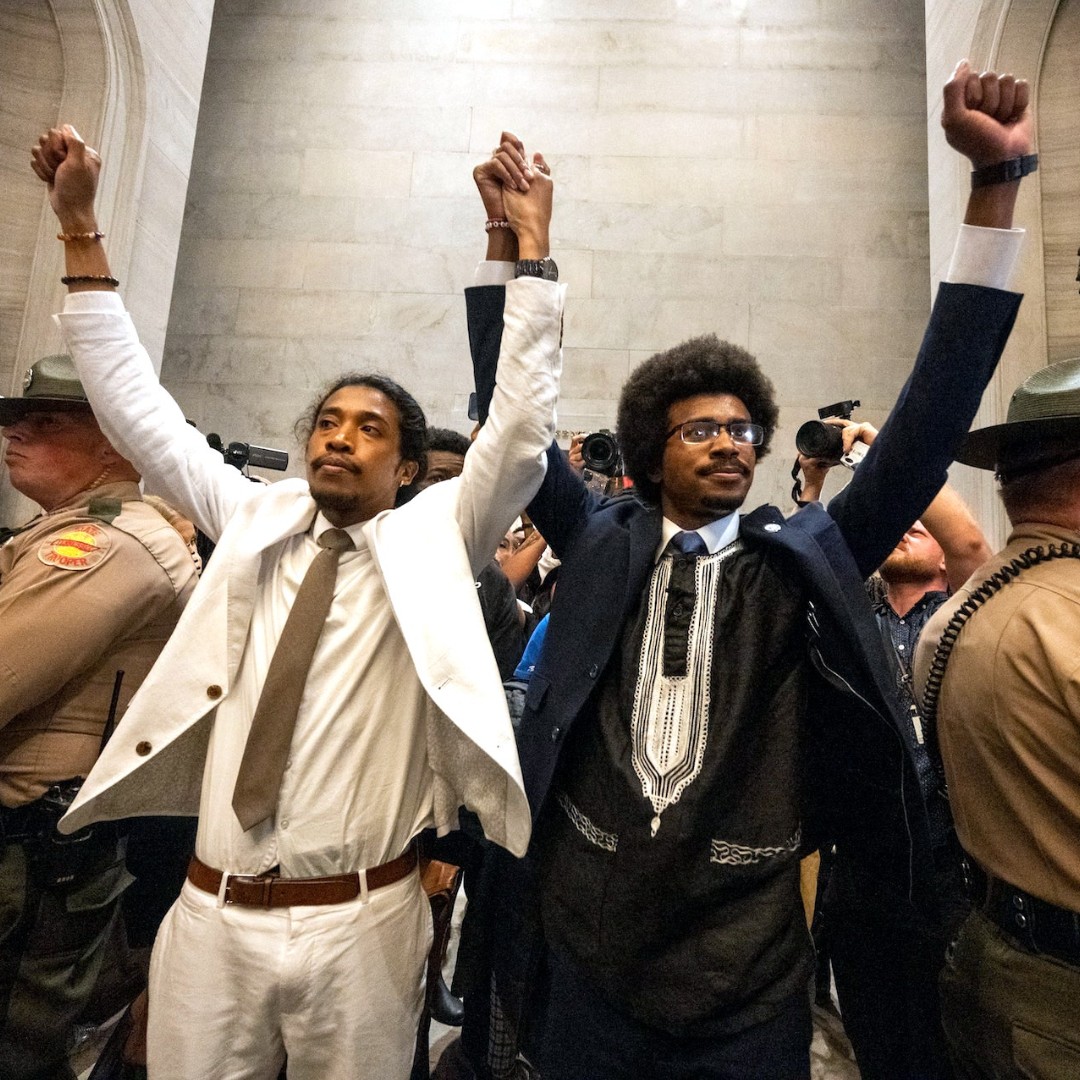 Congratulations to Reps. <a href="/Justinjpearson/">Justin J. Pearson</a> and <a href="/brotherjones_/">Rep. Justin Jones</a> on winning their special elections in Tennessee!