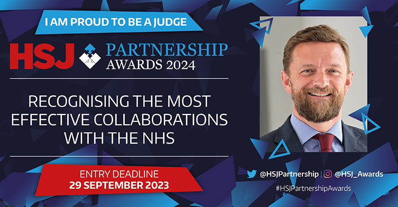 Rob Cooper, Managing Director, is proud to be judging the HSJ Partnership Awards in 2024. The deadline to submit entries is 29th of September. Enter today: partnership.hsj.co.uk  #HSJPartnershipAwards <a href="/HSJ_Awards/">HSJ Awards</a>