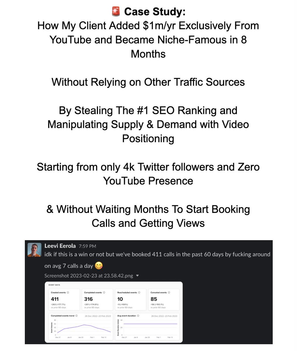 JAKETRINDER_'s tweet image. Just wrote a 50-page doc on how my client added over $1M/year exclusively from YouTube

All organic growth from zero

- Make videos go viral with 0 subs
- Rank #1 in your niche with YT SEO
- 1000s of ideal prospects watching your VSLs

Comment &quot;YT&quot; &amp;amp; I&apos;ll DM you

(must follow)