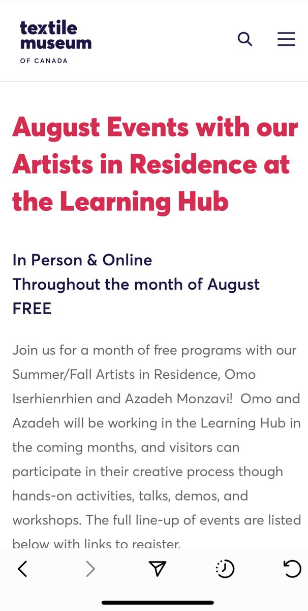 monzavi_azadeh's tweet photo. My wonderful fellow Artist in Residence Omo Iserhienrhien and I will be in the Learning Hub @TMCtoronto where we share our artistic practices, approach to creation, and most importantly, the found materials from the #ReuseProgram! See you there! #TextileArt #UpcycledMaterials https://t.co/9Z6ZXn3b5B