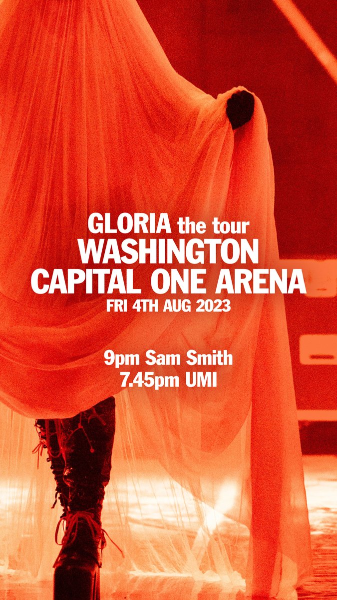 Washington DC ⚓️ #GLORIATHETOUR samsmithworld.com/#live