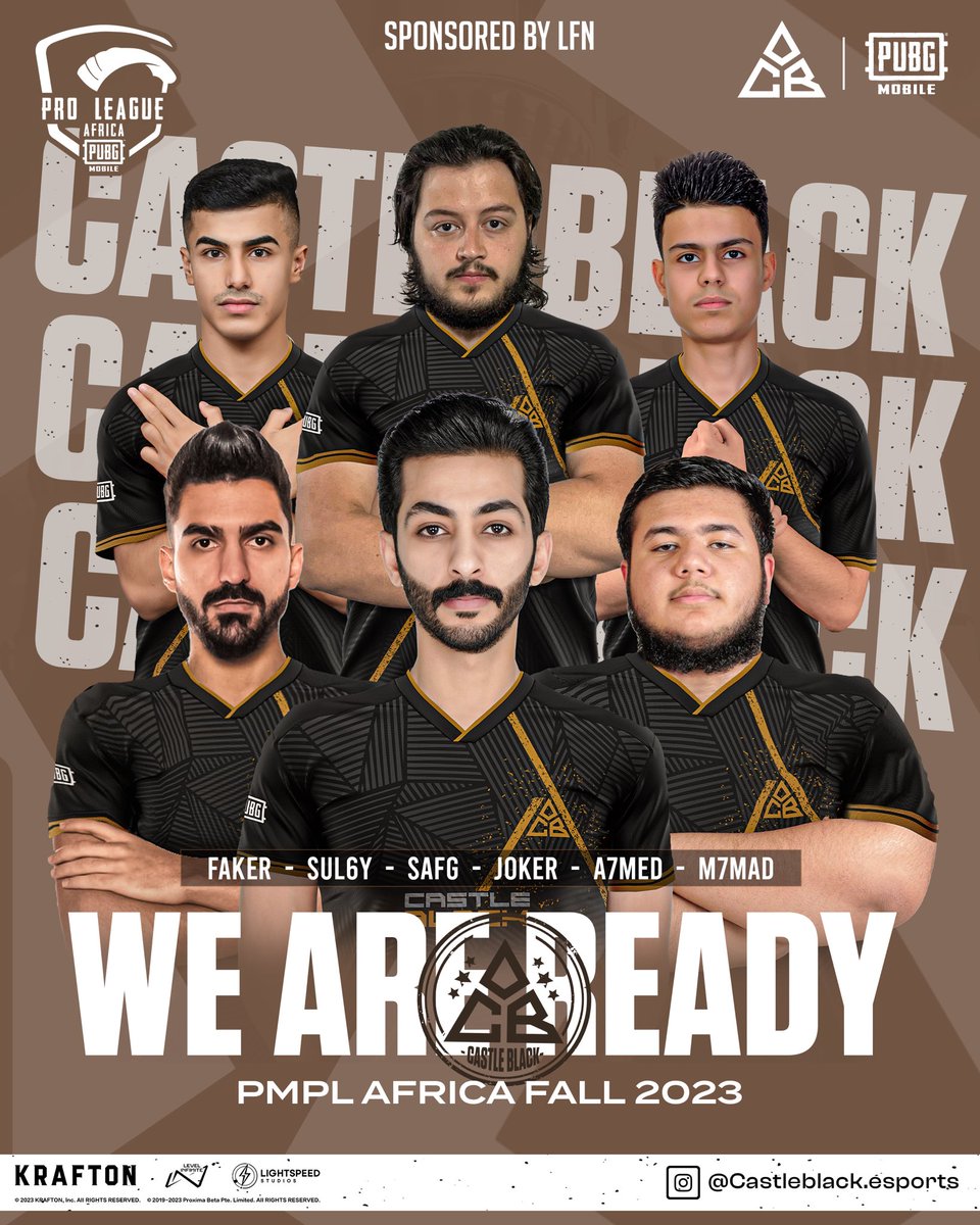 CastleBlack_Esp's tweet photo. يسعدنا الإعلان عن انضمام روستر ببجي موبايل وممثلين القلعة في بطولة PMPL AFRICA# ٫ رحبوا معنا بفـرسان القلعة الجدد 🖤👏

#Castle_Black #pmpl_Africa https://t.co/jQfghj9R7I