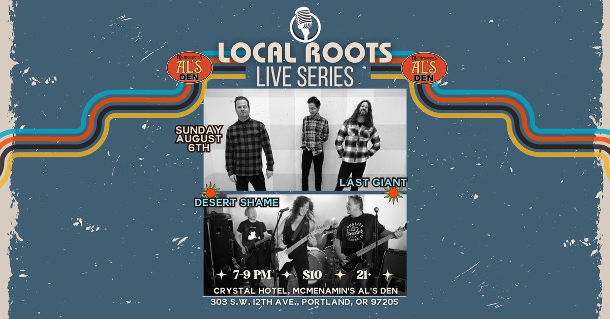 Shows this weekend: 8/5 at The Churchill in Baler City, OR and 8/6 at Al’s Den at the Crystal Hotel for a live radio performance. Come out with your rock out!