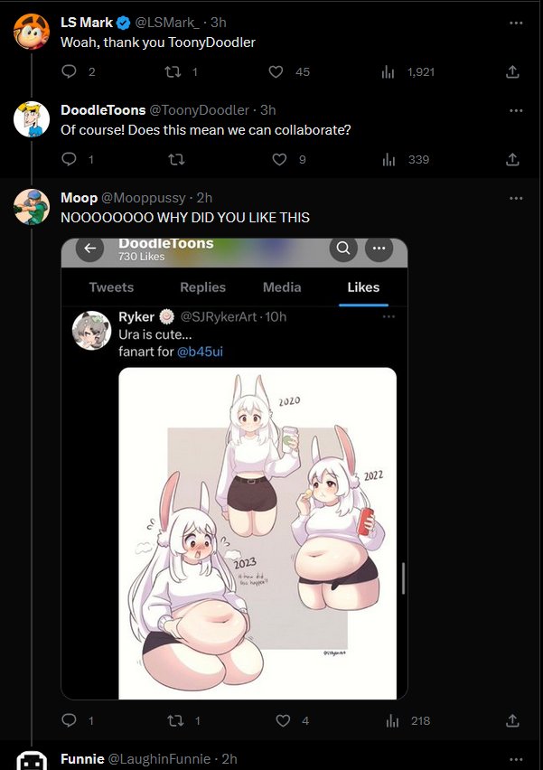 DoodlyTooner's tweet photo. The real Doodler would never like fetish art! People may enjoy what they enjoy yet too put it in the view of your largely minor audience-- heart breaking, I, the real doodler would never! Now I don't like to be mad but gee wizz this faker guy😤😤😤 https://t.co/3xvecLBKTe