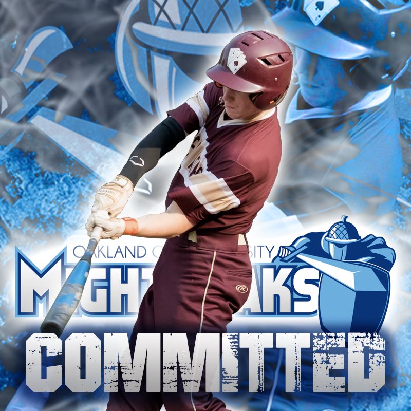 agillihan7_'s tweet photo. Committed! Go Mighty Oaks⚔️
@andy_lasher @OaklandCityBSB @mchsbaseballMTC @JasonMurf14 @TopTierAs17U https://t.co/1ptilckLJf