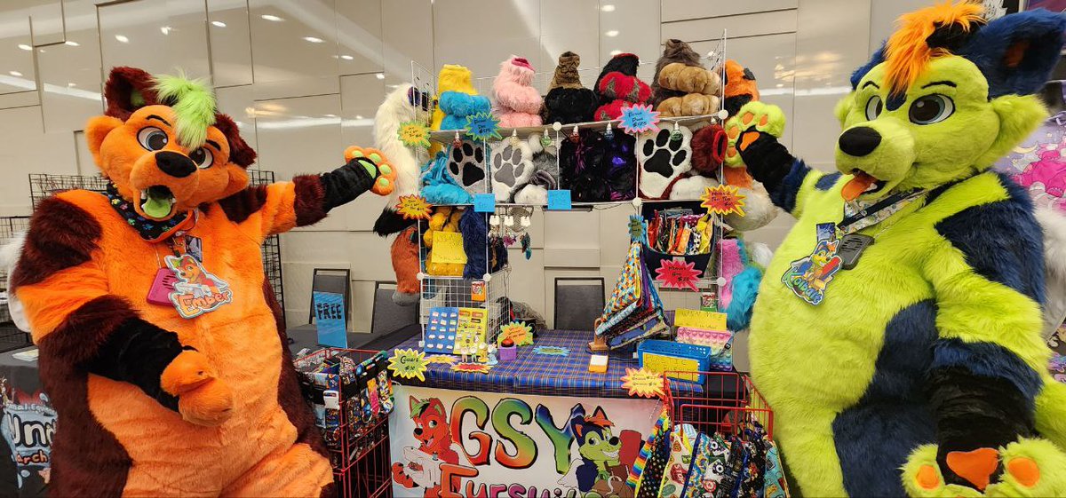 Come visit us at table T-09 at <a href="/canFURence/">CanFURence: Furries of the Wastes</a> this weekend! Come see what we have available and meet Ember and Kolbalt! Hope to see you here ^_^