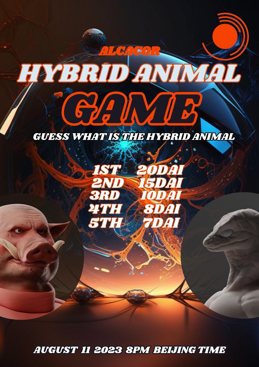 alcacor's tweet photo. 🔊Exciting News!
⭐Join us in Alcacor Discord server for fun game of "Guess the Hybrid Animal"
Hop in to Alcacor discord server for complete details
https://t.co/Yez6YwBolo
#alcacor #alcamind #alcaamp #alcatank #alcaworld https://t.co/Nxyx4EtsXh