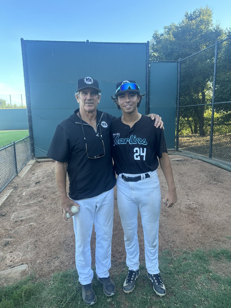 📣 Great summer ball season with <a href="/MalibuMarlins/">Malibu Marlins Collegiate</a> GCCL South Divison Champions! 🎉 Thank you to Coach Moriarity (<a href="/SOCALCUBSBB/">Don Moriarity (GM)</a>) &amp; Coach Leary (<a href="/JlearyTimothy/">Ticket</a>) for everything. Your guidance and support made this season unforgettable! 

Summer Ball Statline:
22IP 1.64 ERA 18K 3BB