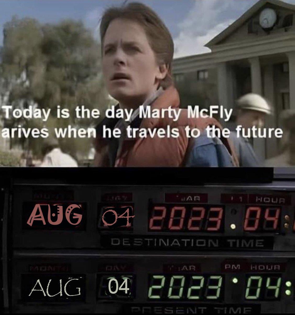 BrockBaker's tweet photo. Incredible! Today's the day! #bttf https://t.co/mGX7fzcaQm