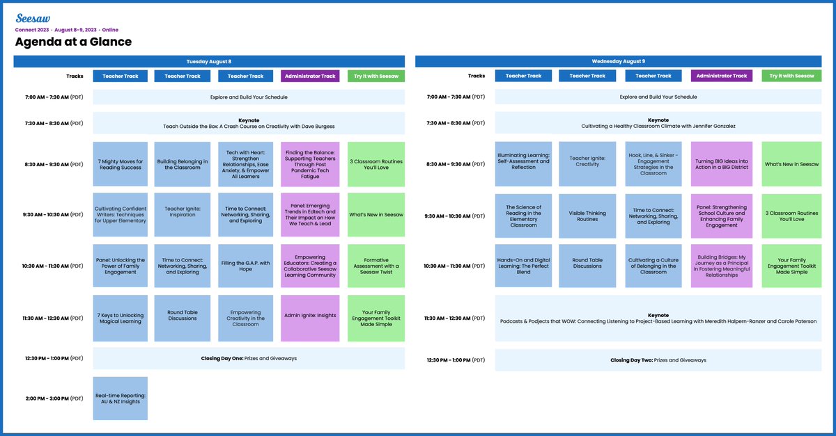 Did you know that there will be over 20 sessions at #Connect2023?! 💻

Check out this Agenda At A Glance, or view the full agenda here ➡️ bit.ly/3YjpNG8
