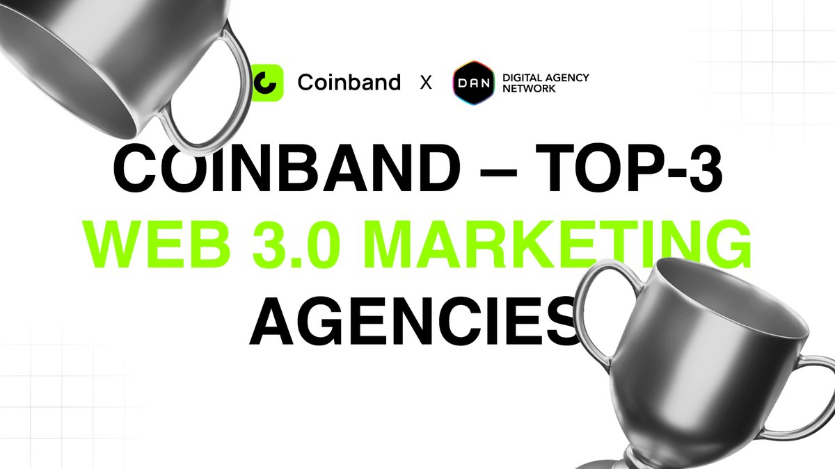 🚀 Soaring to new heights! Coinband ranks 3rd among the best #Web3 marketing agencies worldwide!

Even in a bear market, our clients continue to launch with us. Fear nothing when you're with #Coinband! 

🏆 More details: digitalagencynetwork.com/best-web3-mark…