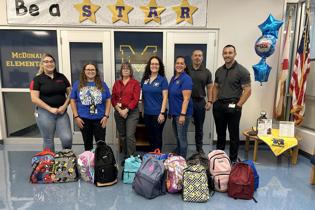 Thank you to our community partner <a href="/SEFreightLines/">Southeastern Freight</a> for their donation of backpacks stuffed with supplies for our students and teachers! We are thankful for your partnership!