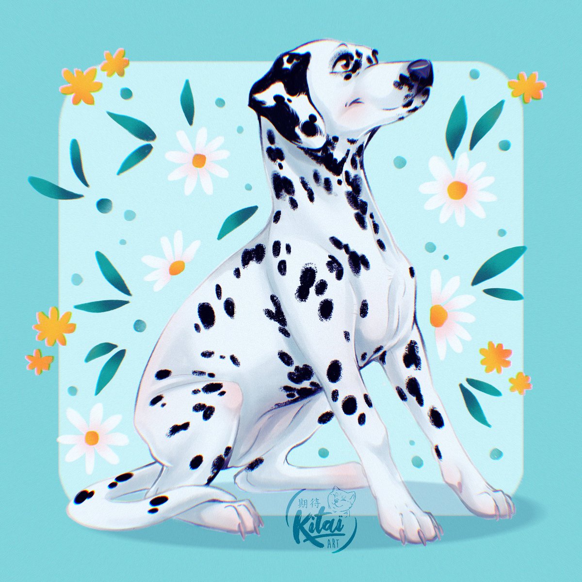Kitai_Art's tweet photo. Here is a little Dalmatian with some daisies 🐶🐕🌼🌿
#doggust #dogart #artchallenge #agustchallenge #doggust2023 #doggustallstars #dog #doggust23 #doggustdalmatian #art #character #characterdesign #characterdog #dalmatian #dalmatianart https://t.co/ykwXmaRe7p
