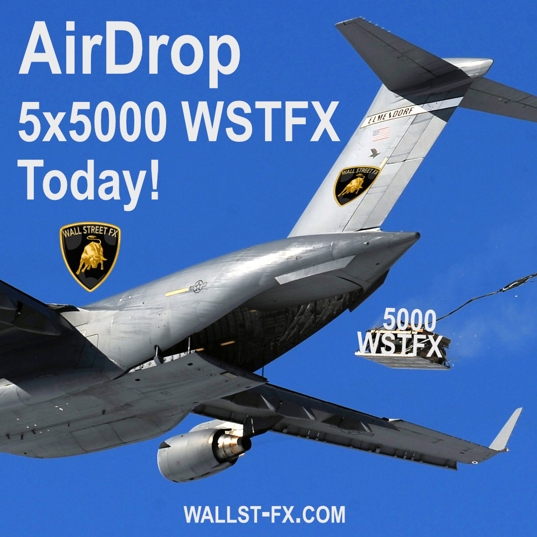 wallst_fx's tweet photo. 🚨 AirDrop Today To The Community 5x 5000 WSTFX

- Register By Connecting Digital Wallet at https://t.co/kx3BuBY44t
- Random Draw 23:59 UTC Today
- Accounts Will Be Immediately Credited And Claimable At End of Pre-Sale
- 🔔 Open To Entire Connected Community 🔔

#wstfx #AirDrop https://t.co/Bmh8mRmtFI
