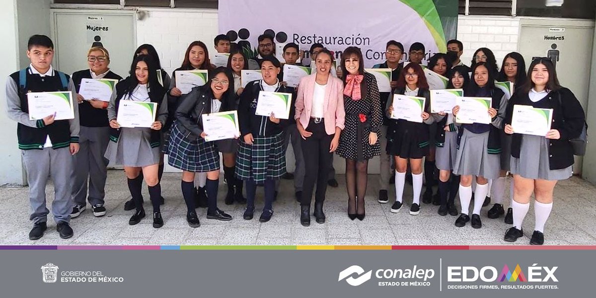 ConalepGbaz's tweet photo. La vinculación es fundamental para el cumplimiento de los objetivos institucionales.
Resultado del binomio escuela &amp; empresa, egresa la 5ta. generación de alumnos Promotores de Restauración Ambiental Comunitaria-CEMEX Barrientos.
@israeljero 
@Conalep_Edomex
#TransformandoCONALEP https://t.co/f3zMCHGcVT