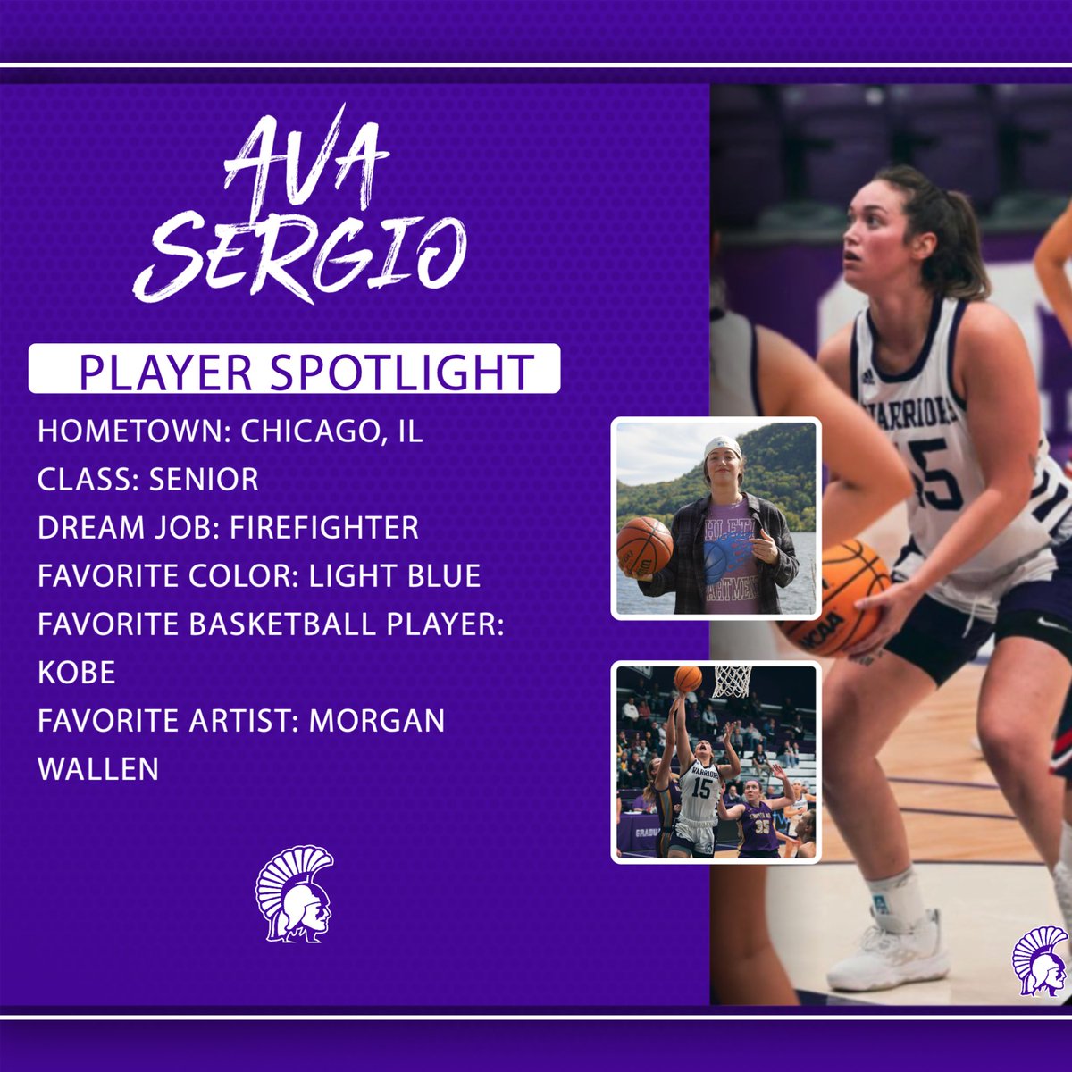WinonaStateWBB's tweet photo. ‼️PLAYER SPOTLIGHT‼️ 

😈Ava Sergio😈

#WarriorFam https://t.co/VleRl5TLNS