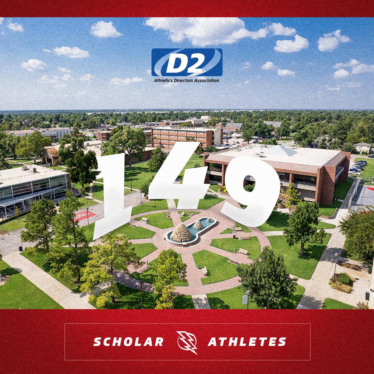 SNUAthletics's tweet photo. As the D2 Athletics Directors Association announced, we are proud to lead the Great American Conference in scholar-athletes with 1️⃣4️⃣9️⃣! https://t.co/EJitLh4uZ3