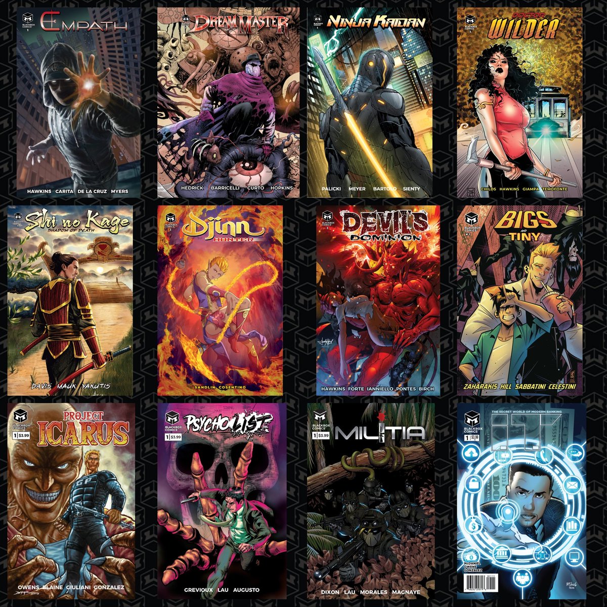 BLACKBOXCOMICSP's tweet photo. Our comic book titles on sale now at https://t.co/PAn3BZ89xc https://t.co/zpwG3Qv2tz