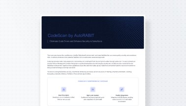 autorabit's tweet image. Embrace the power of #Codescan and get total visibility into your #salesforce code, eliminate errors and boost security ✅
Read more: bit.ly/3YcSZPg