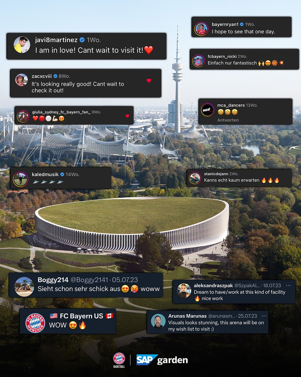 𝙀𝙫𝙚𝙧𝙮𝙗𝙤𝙙𝙮 𝙝𝙮𝙥𝙚𝙙! 🔥

The people can´t wait for <a href="/SAPGarden/">SAP Garden</a> in Munich.

#SAPGarden #FCBB #SportsArena #Olympiapark