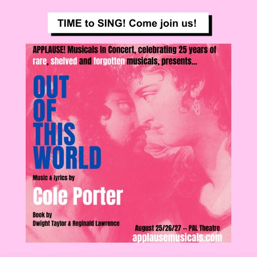 🩷🤍🩷 Yay!! It's TIME to SING🎤!! Yippee!! Thank you for having me <a href="/APPLAUSEMS/">APPLAUSE!</a> Applause Musicals🎶!!! Did you say 👑Juno QUEEN of the Gods is my role? I'll take it!! Join us for some sing song fun August 25-27!!! 

LINK⭐️: 

eventbrite.ca/e/out-of-this-…