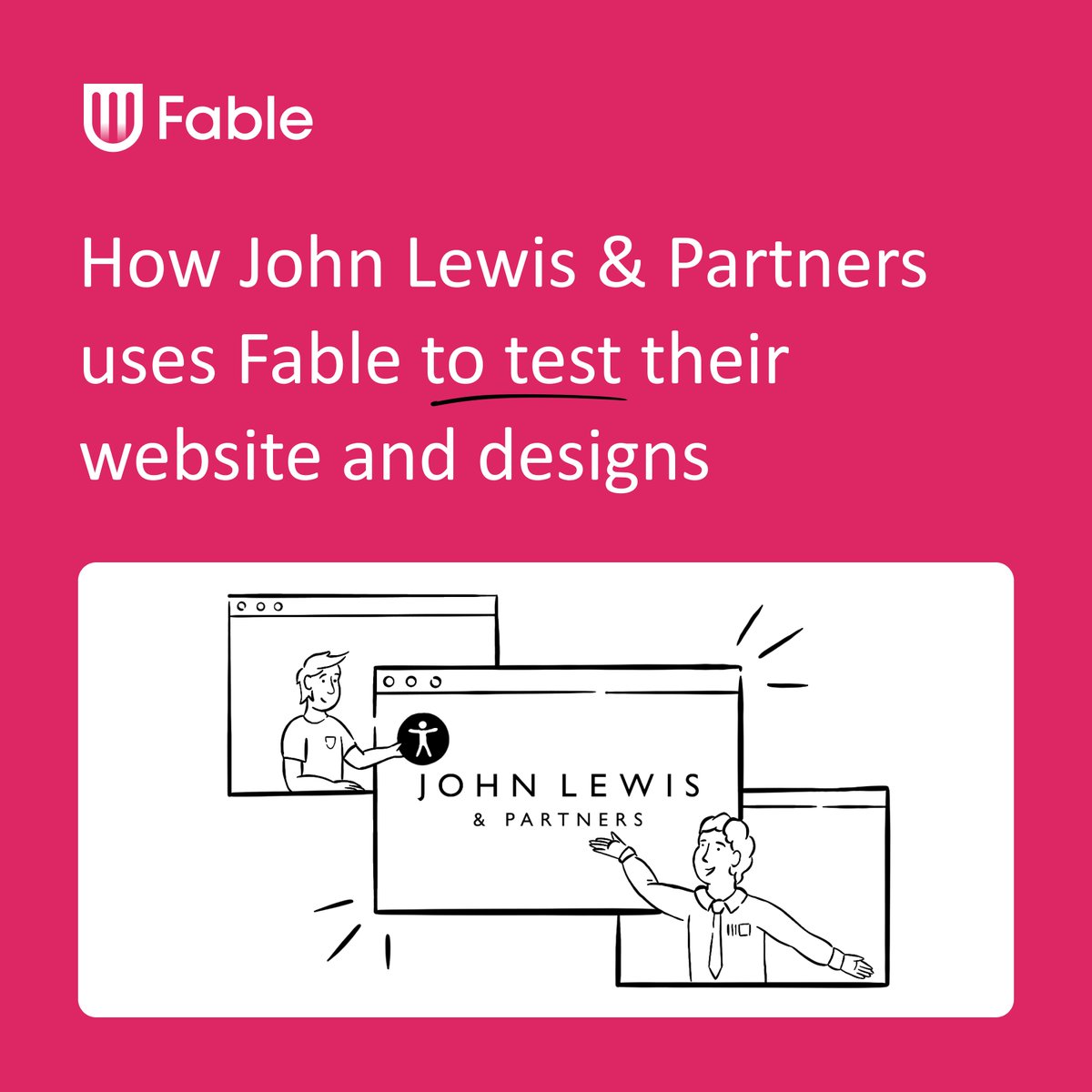 “Fable opens the door to hear suggestions and feedback from the world’s largest under-represented group - people with disabilities.” - Lisa Layton, Experience Designer. Read the John Lewis & Partners case study: makeitfable.com/how-john-lewis…