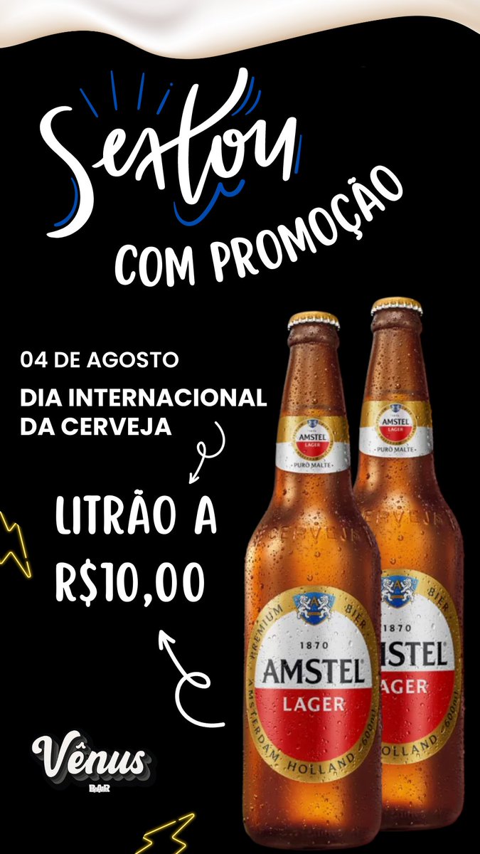 venusbar_'s tweet photo. Dia da cerveja: a 
Vênus Bar: Promo de litrão a R$10,00 
BORAAAAAA 🍻 https://t.co/opKHkNYTey