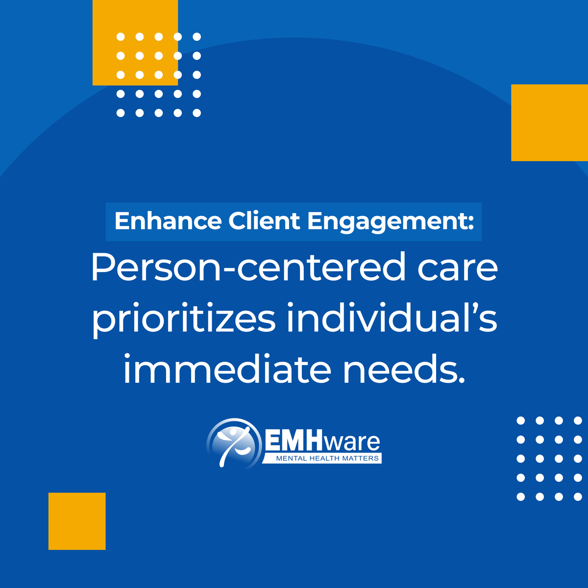 Person-centered care means prioritizing the individual’s immediate needs. 

Many barriers exist in clients’ lives, such as job loss, financial stress, and routine struggles. 

By addressing individuals’ immediate needs, healthcare providers can enhance engagement in treatment.