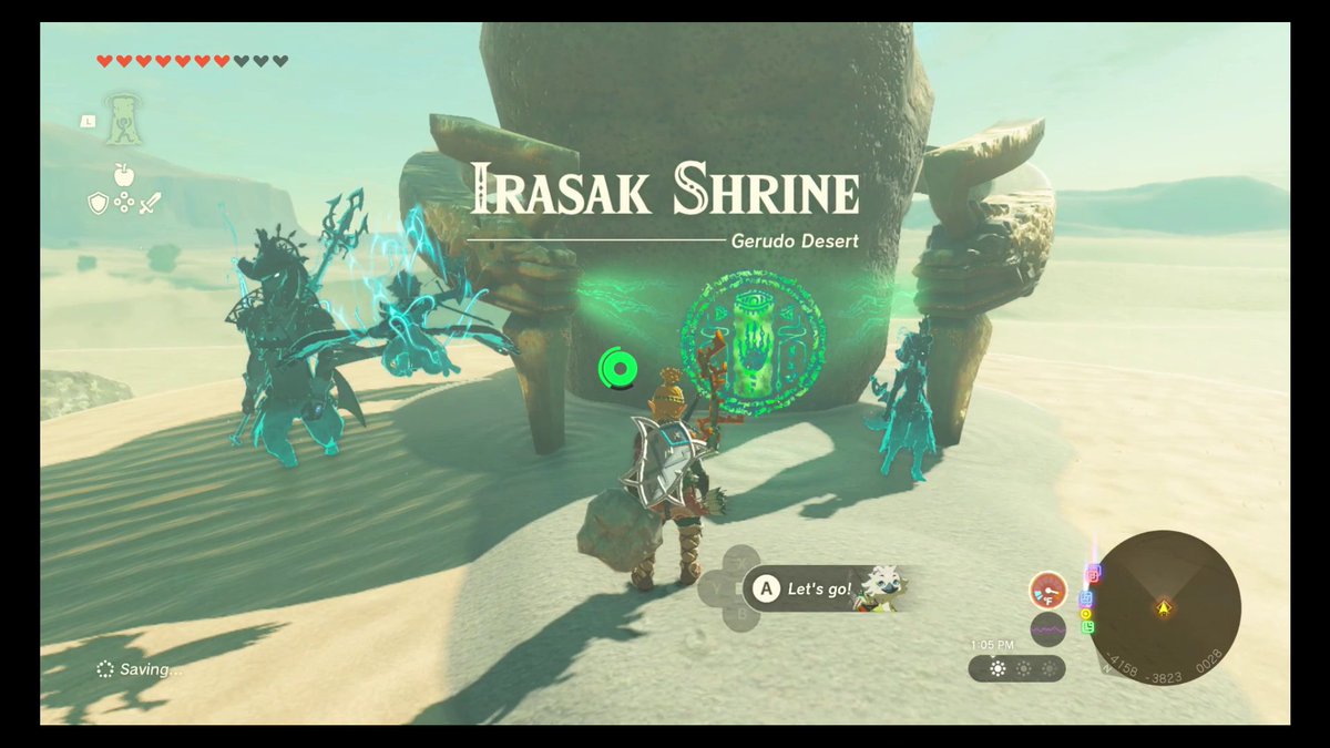 MrMonkComics's tweet photo. The Irasak Shrine is located in the Gerudo Desert beside the Lightning Temple. I'm sure there are multiple ways to get there but I flew in from the Temple. It's a Rauru's Blessing so yay!

#Zelda #TOTK #nintendoswitch 

https://t.co/WtSgqoW2dz https://t.co/PN7az4neXh