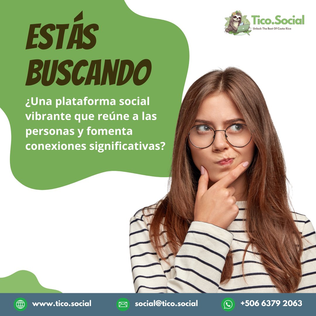 Únete a Tico.Social hoy mismo y sé parte de algo extraordinario. Esperamos darte la bienvenida a bordo como beta tester.

Visita nuestro sitio web en: tico.social

#TicoBusinesses #ExploreCostaRica #SupportLocal #DiscoverTico #CostaRicaDirectory #TicoB ...