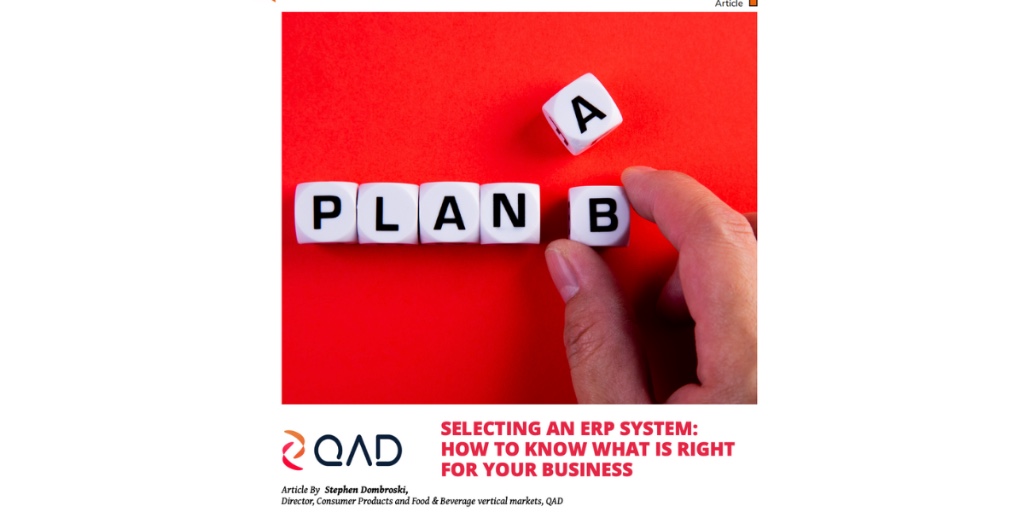 QAD_Community's tweet photo. QAD's Stephen Dombroski breaks down the primary capabilities that should be included in your ERP search and the importance behind solution flexibility. See page 20. #AdaptiveERP #ERP #ERPSelection https://t.co/r3bXU4b1m7 https://t.co/tJHsIkaROh